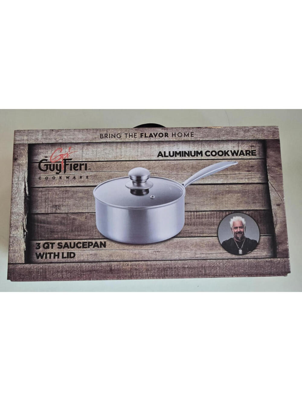 Guy Fieri Cookware 3 Quart Saucepan w/ Lid Pot for Cooking Non Stick NEW
